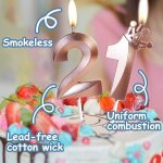 Bougies pour 70e anniversaire, bougie numéro 70, bougies or rose, bougie d'anniversaire pour gâteau avec ... Bougies pour 70e anniversaire, bougie numéro 70, bougies or rose, bougie d'anniversaire pour gâteau avec ...