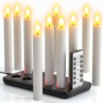 Bougie chandelier led rechargeable, lot de 10 fausses bougies a led flamme vacillante bougie decorative ... Bougie chandelier led rechargeable, lot de 10 fausses bougies a led flamme vacillante bougie decorative ...
