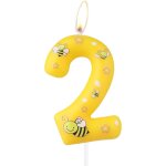 Bougies honeybee pour 2e anniversaire, décorations de gâteau d'abeille, bougie jaune numéro 2 pour gâteau, ... Bougies honeybee pour 2e anniversaire, décorations de gâteau d'abeille, bougie jaune numéro 2 pour gâteau, ...