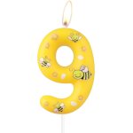 Bougies honeybee pour 9e anniversaire, décorations de gâteau d'abeille, bougie jaune en forme de chiffre ... Bougies honeybee pour 9e anniversaire, décorations de gâteau d'abeille, bougie jaune en forme de chiffre ...