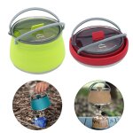 Bouilloire pliante en silicone, portable, pour camping en plein air, pique - nique, randonn�e, cuiseur ...