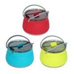 Bouilloire portable en silicone 1l, bouilloire pliable pour l'extrieur, bouilloire a eau pour camping ...