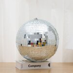 Boule brillante miroir chang ikparty, 20cm, dcoration de nol, verre moul au laser, boule chang, arbre ...