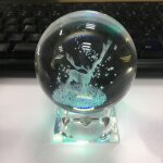 Boule de cristal en forme de cerf, petits objets dcoratifs pour la chambre a coucher et le salon, boule ...