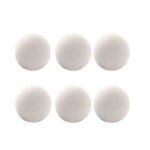 Boules de s�chage de laine 3 cm, paquet de 6 blanc s