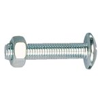 Boulons po�liers - t�te ronde - filetage total - 10x40 mm - 100 pi�ces gfd