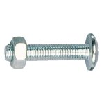 Boulons po�liers - t�te ronde - filetage total - 10x80 mm - 50 pi�ces gfd