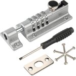 Boulon de verrouillage a combinaison a 4 chiffres, serrure de porte coulissante réinitialisable, verrou ... Boulon de verrouillage a combinaison a 4 chiffres, serrure de porte coulissante réinitialisable, verrou ...