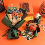 Bouquet de fleurs de citrouille artisanal pour halloween, dcoration de fleurs artificielles, faux bouquet ...