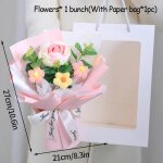 Bouquet de fleurs au crochet fini, bouquet de tournesol fait a la main, cadeau de saint - valentin, décor ... Bouquet de fleurs au crochet fini, bouquet de tournesol fait a la main, cadeau de saint - valentin, décor ...