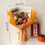 Bouquet de fleurs au crochet fini, bouquet de tournesol fait a la main, cadeau de saint - valentin, dcor ...