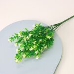 Bouquet de plantes de gazon artificiel, plantes de simulation en plastique, plante de fleur verte en ...