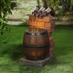 Bouteille de vin en résine et baril fontaine a eau d'extérieur sculpture décoration de cascade de jardin ... Bouteille de vin en résine et baril fontaine a eau d'extérieur sculpture décoration de cascade de jardin ...