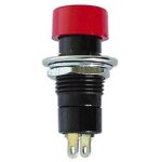 Bouton - poussoir off - (on) noir