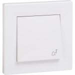 Bouton - poussoir  sonnette  + cadre tanche ip44 blanc, schneider asfora eph0800221