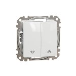 Bouton - poussoir volet roulant blanc ip20 sdd111114 sedna design schneider