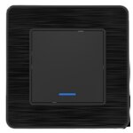 Bouton poussoir voyant en m�tal noir bross� - kouro - zenitech