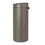 Brabantia 115363 poubelle touch bin unie 30 litres acier inoxydable platinium 32 x 29. 5 x 72 cm