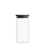 Brabantia bocal en verre empilable, 1. 1 litre - dark grey