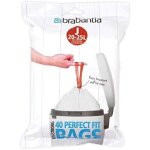 Brabantia - code j distributeur de sacs poubelle 20 - 25 litres, blanc, 40 pi�ces.