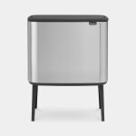 Brabantia poubelle bo touch bin 3 seaux 11 + 11 + 11 l acier satin