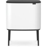 Brabantia poubelle bo touch bin 3 seaux 11 + 11 + 11 l blanc