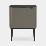 Brabantia poubelle bo touch bin 3 seaux 11 + 11 + 11 l platine