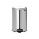 Brabantia poubelle � p�dale newicon, 20 litres, fermeture silencieuse, seau en plastique - matt steel ...