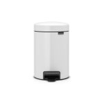 Brabantia poubelle � p�dale newicon, 3 litres, fermeture silencieuse, seau en plastique - white