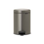 Brabantia poubelle à pédale newicon, 5 litres, fermeture silencieuse, seau en plastique - platinum Brabantia poubelle à pédale newicon, 5 litres, fermeture silencieuse, seau en plastique - platinum