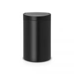 Brabantia touch bin new, 40 litres, seau int�rieur plastique, matt black - 114946
