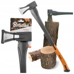 Bradas hache � fendre - 1500 g - gris - orange - acier tremp� - antid�rapante et durable