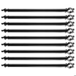 Bras d'extension pour fil barbel� - duoku - lot de 9 - rallonges de poteaux pour cl�tures a mailles losang�es ...