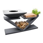 Brasero artiss g5 graphite plaque de cuisson acier inoxydable alimentaire