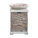 Bras�ro de jardin avec gaz chauffage, teamson home, brun