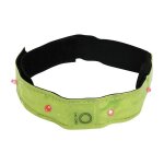 Brassard jaune reflechissante 4 led rouge dresesco carpoint