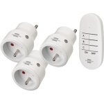 Brennenstuhl lot de 3 mini prises de courant tlcommandes programmables ip20
