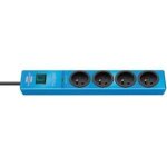 Brennenstuhl hugo socle multiprise parasurtenseur bleu 4 prises 2m 19500a