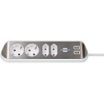 Brennenstuhl prolongateur multiprise estilo avec fonction de charge usb / blanc - 1153590420