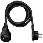 Brennenstuhl rallonge electrique 2m avec fiche plate - cable h05vv - f 3g1. 5. ip20 - . noir