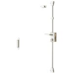 Bricard serrure astral en applique verticale - 3 points - tirant droit - blanc