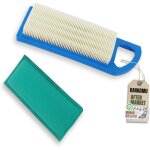 Briggs & stratton 697153 698083 high performance lawnmower air filter compatible 14 - 18hp ohv / avs ...