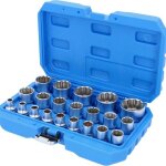 Brilliant tools - jeu de douilles isol�es 12 pans 1 / 2', version courte, 21 pcs, 8 - 36 mm