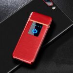 Briquet rechargeable usb a capteur tactile, portable, coupe - vent, double face Briquet rechargeable usb a capteur tactile, portable, coupe - vent, double face