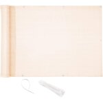 Brise - vue balcon 0, 75 x 3 m hdpe blanc crème brise - vue pour balcon paravent bâche jardin balcon ... Brise - vue balcon 0, 75 x 3 m hdpe blanc crème brise - vue pour balcon paravent bâche jardin balcon ...