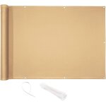 Brise - vue balcon 0, 9 x 3 m pes polyester beige sable brise - vue pour balcon paravent bâche jardin ... Brise - vue balcon 0, 9 x 3 m pes polyester beige sable brise - vue pour balcon paravent bâche jardin ...
