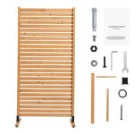 Brise - vue en bois 91x186 cm - duoku - panneau d'intimité autoportant - avec support - ecran décoratif ... Brise - vue en bois 91x186 cm - duoku - panneau d'intimité autoportant - avec support - ecran décoratif ...
