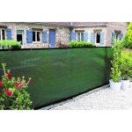 Brise - vue - nature - 1 x 3 m - occultant 5 / 5 - hdpe 350 g / m - vert kaki