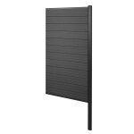 Brise - vue en wpc sarthe, clôture brise - vent, poteaux aluminium a sceller dans le béton 95cm anthracite ... Brise - vue en wpc sarthe, clôture brise - vent, poteaux aluminium a sceller dans le béton 95cm anthracite ...