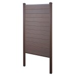 Brise - vue en wpc sarthe, clture brise - vent, poteaux en wpc elment de base etroit, 105cm marron